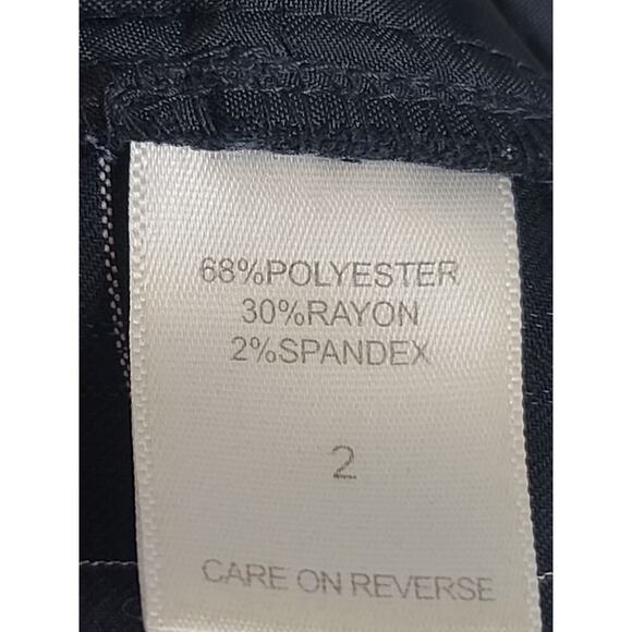 New York & Company stretch women's pants Navy white & blue plaid Size 2 Academia - Picture 8 of 8